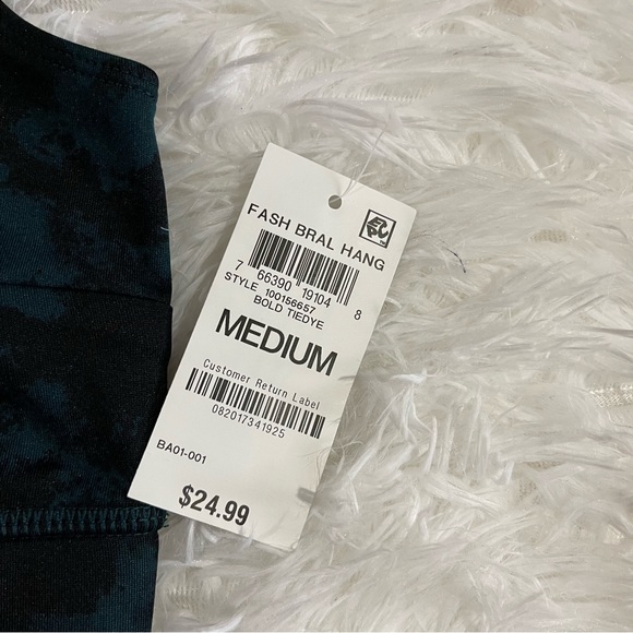 Jenni Sports Bra Green and Black Tie Dye Stretch - Picture 2 of 2